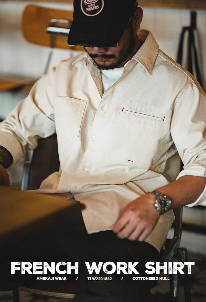 VAAGOON Retro French Work Shirt