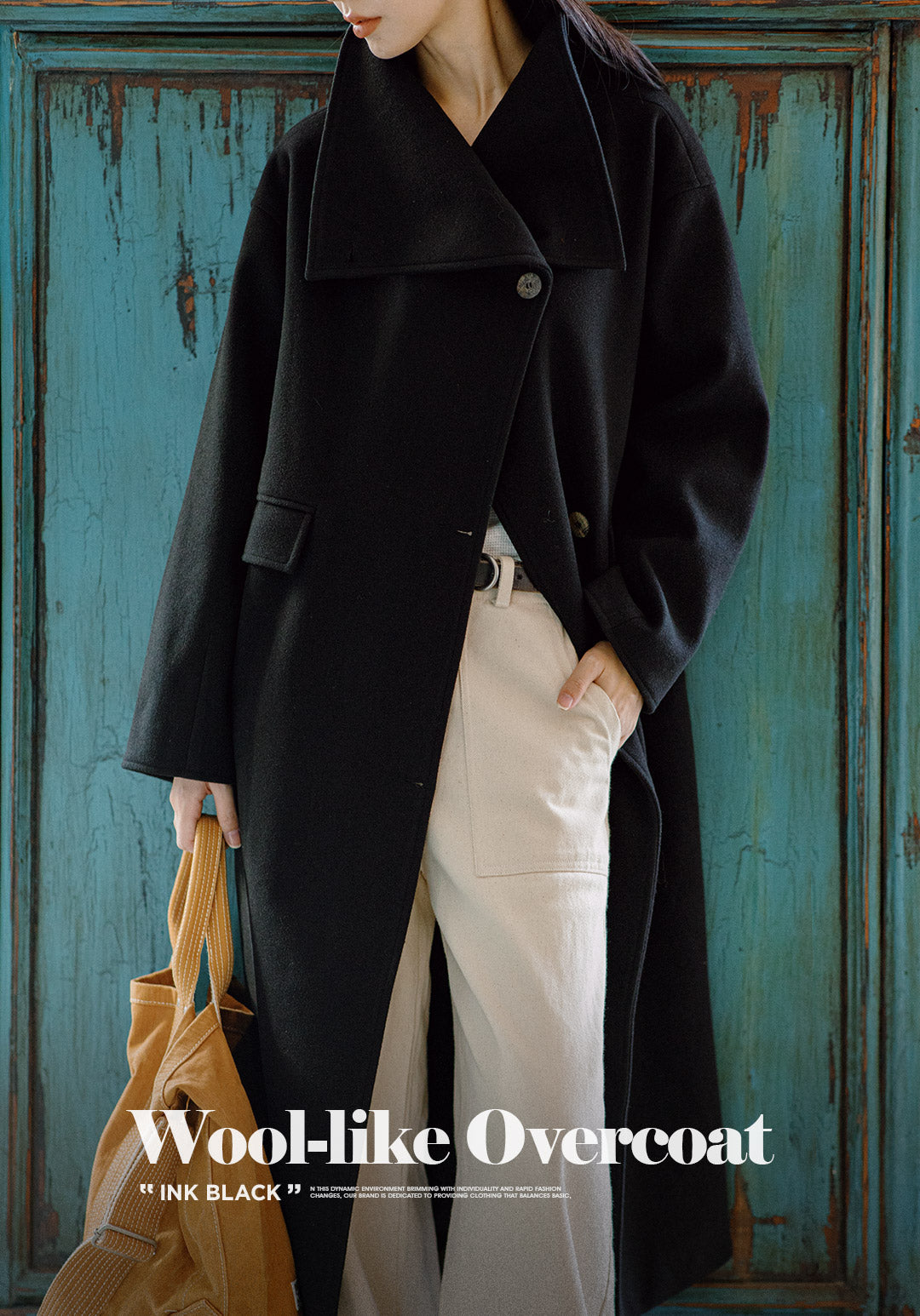 VAAGOON 80's Classic Long Woolen Coat