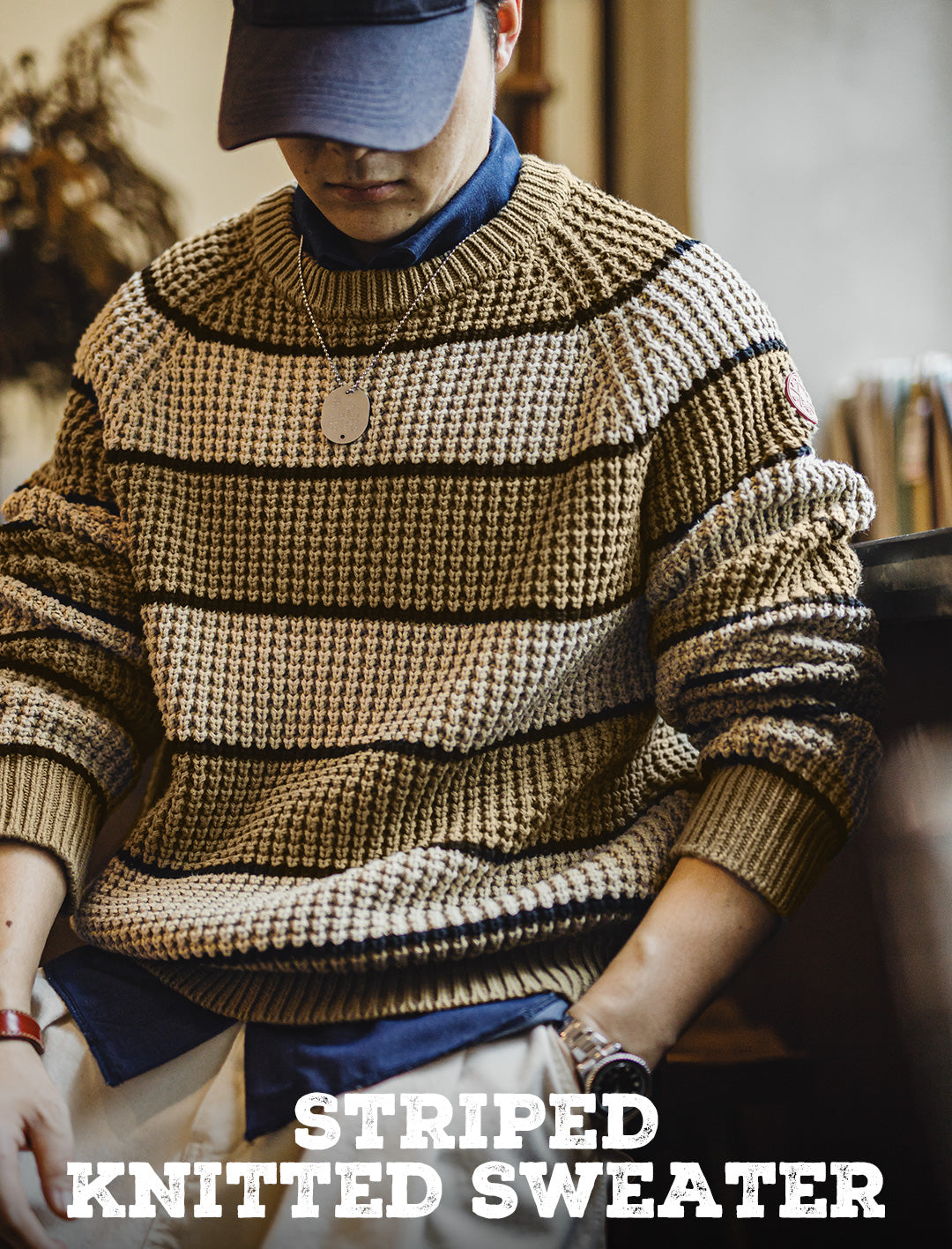 VAAGOON STRIPE KNITTED SWEATER