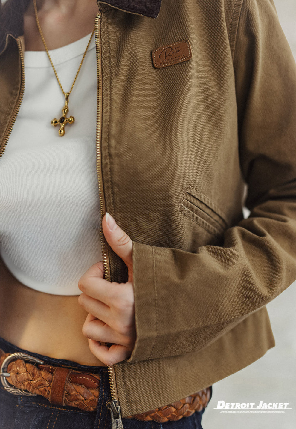 VAAGOON Khaki Detroit Jackets