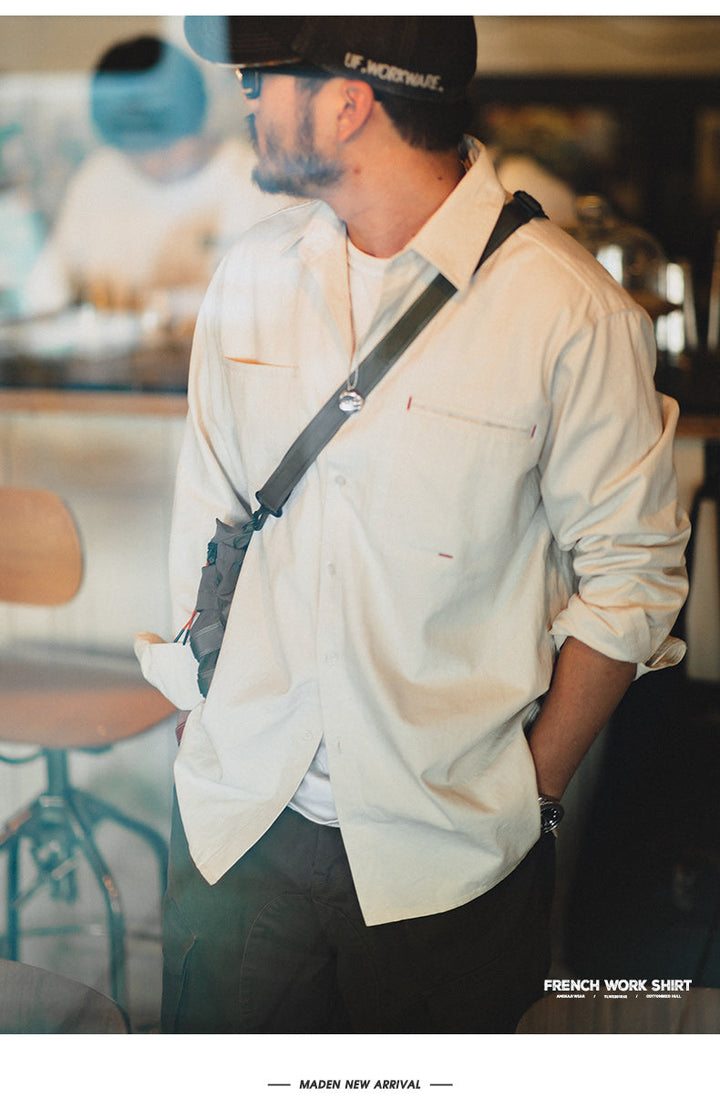 VAAGOON Retro French Work Shirt