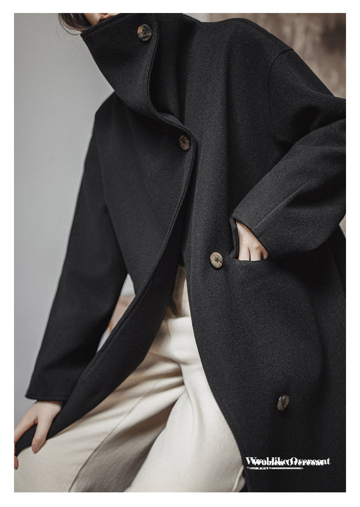 VAAGOON 80's Classic Long Woolen Coat