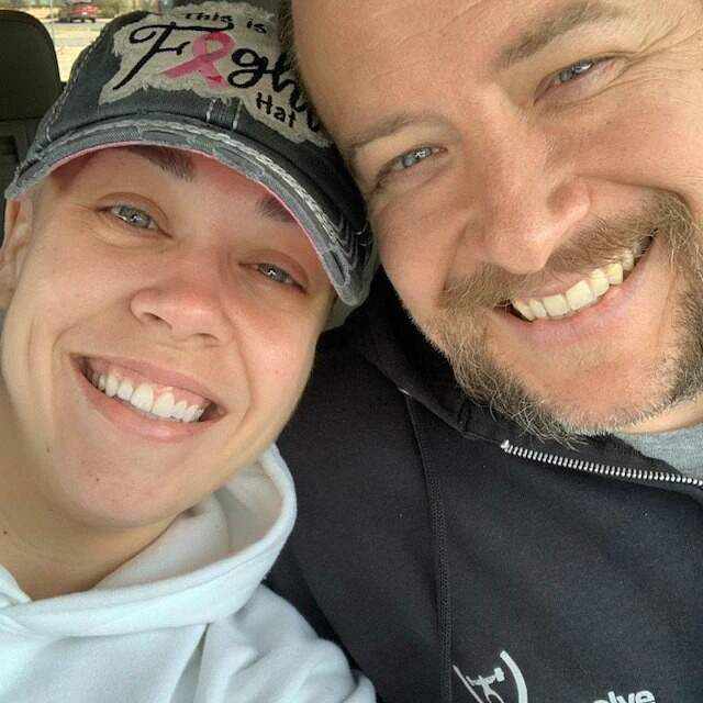 Embroidered Distressed Pink Ribbon Baseball Cap