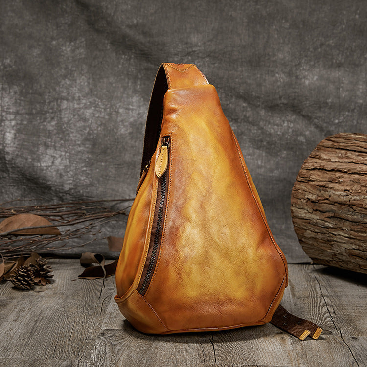 Vaagoon Retro Leather Chest Bag