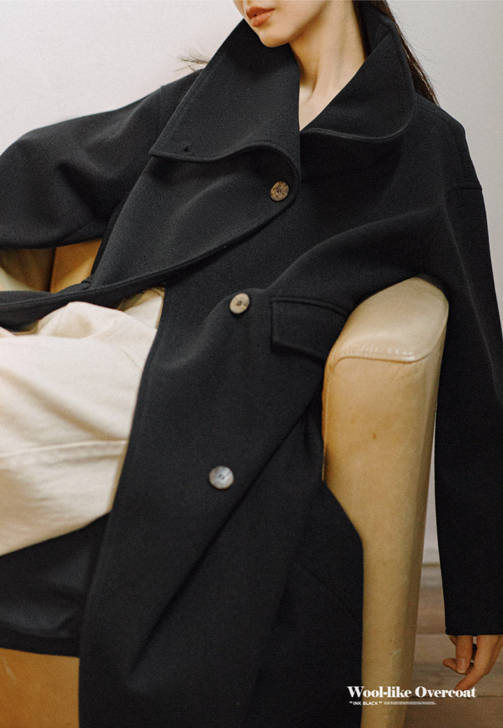 VAAGOON 80's Classic Long Woolen Coat