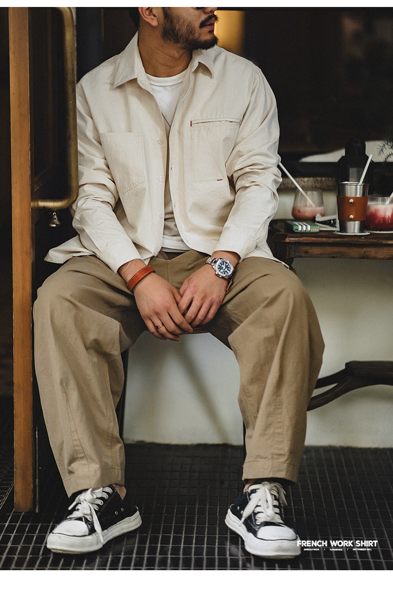 VAAGOON Retro French Work Shirt