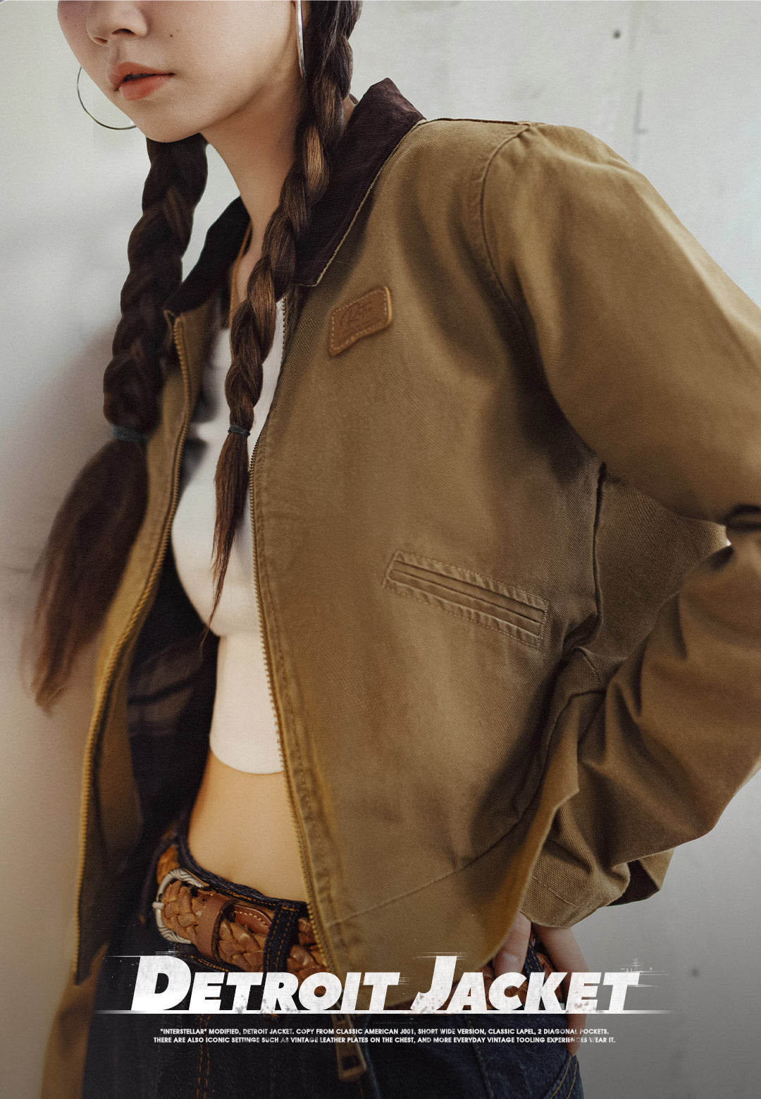 VAAGOON Khaki Detroit Jackets