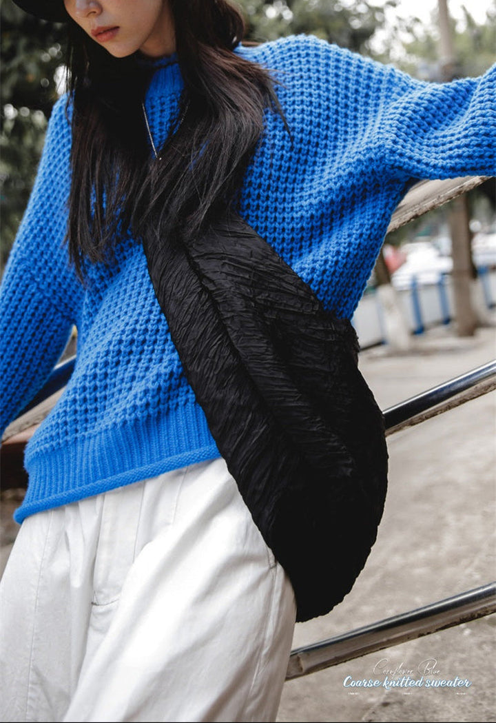 VAAGOON COARSE KNITTED SWEATER