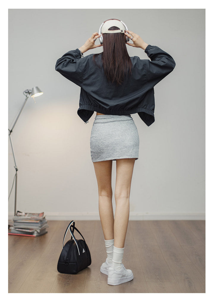 VAAGOON Women Baseball Collar Short Jacket