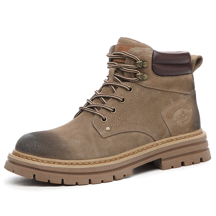 VAAGOON Brown Leather Work Boots