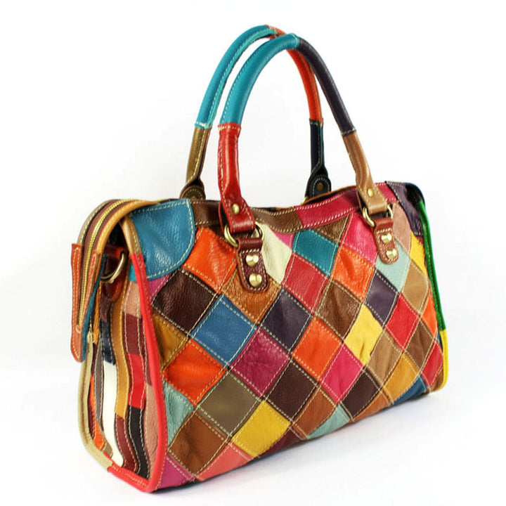 Vaagoon Genuine Leather Checkered Women's Bag