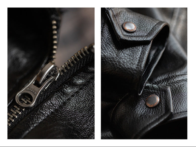 VAAGOON Retro Black Biker Jacket