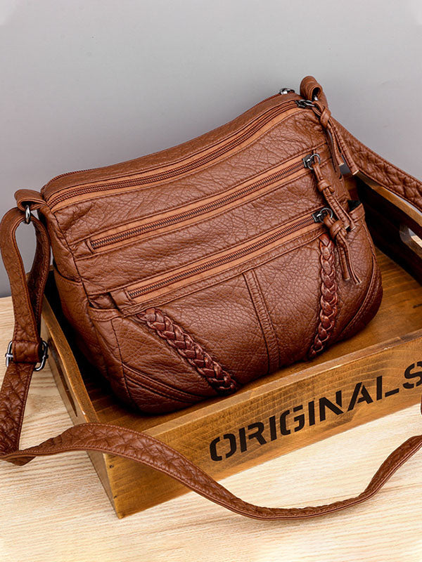 Daily Soft Leather Crossbody Bag