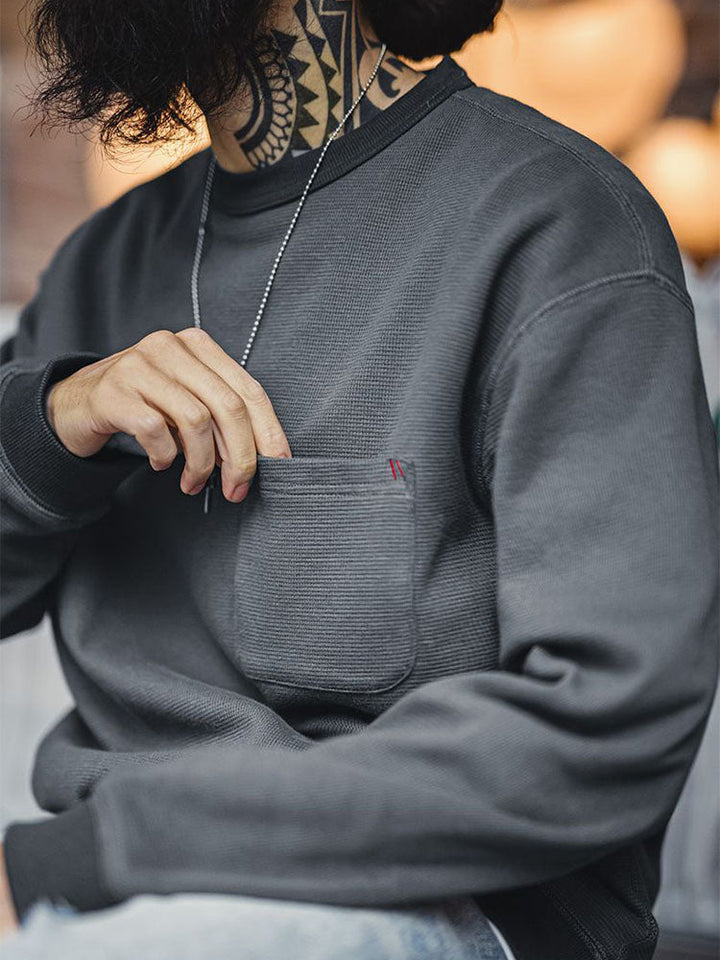 Vaagoon Waffle Pocket Sweater