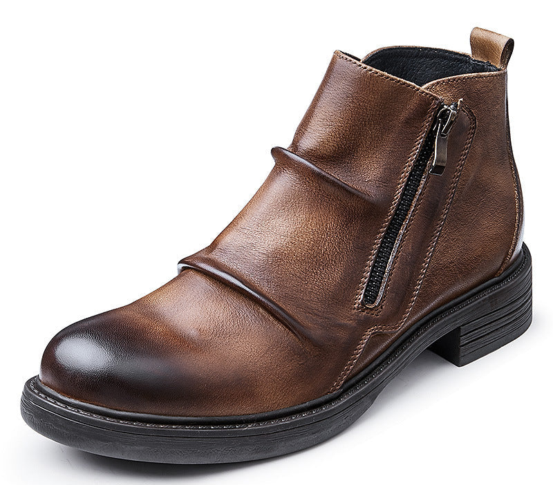 Vaagoon Oxford Zip Leather Boot
