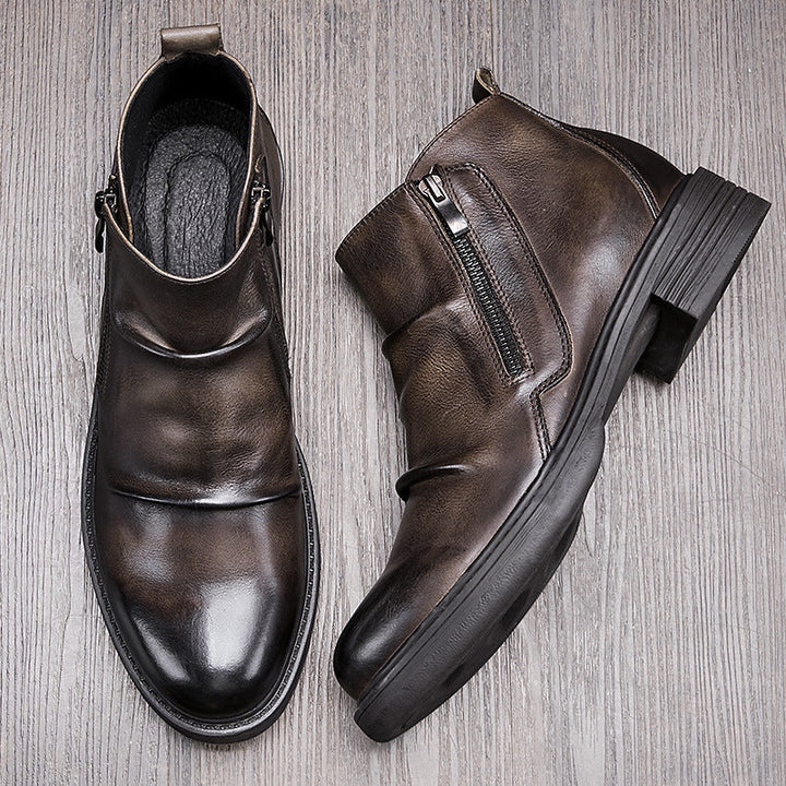Vaagoon Oxford Zip Leather Boot