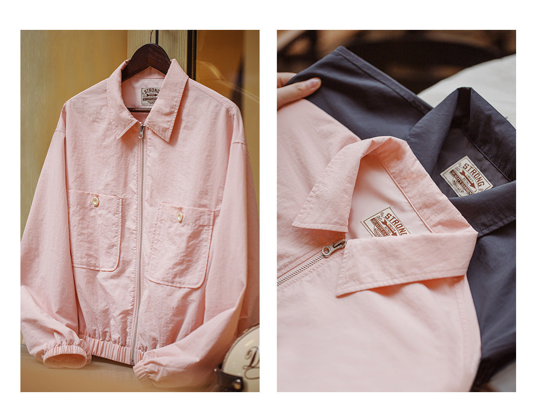 VAAGOON Women Baseball Collar Short Jacket