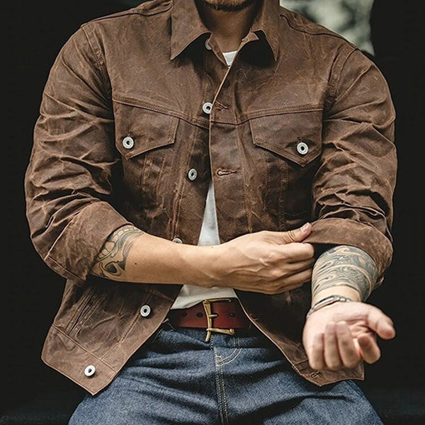 VAAGOON CANVAS OIL WAXED JACKET