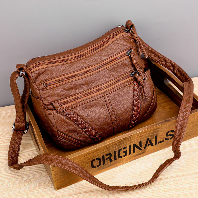 Daily Soft Leather Crossbody Bag