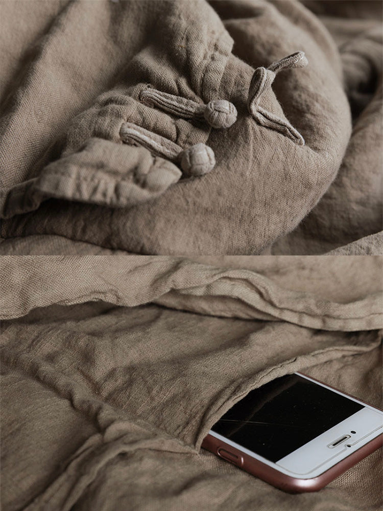 Capacious Cotton and Linen Shoulder Bag