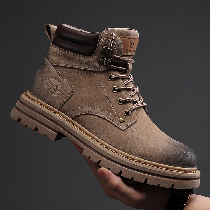 VAAGOON Brown Leather Work Boots