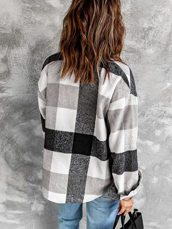 VAAGOON BUTTON CHECKED JACKET