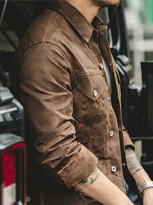 VAAGOON CANVAS OIL WAXED JACKET