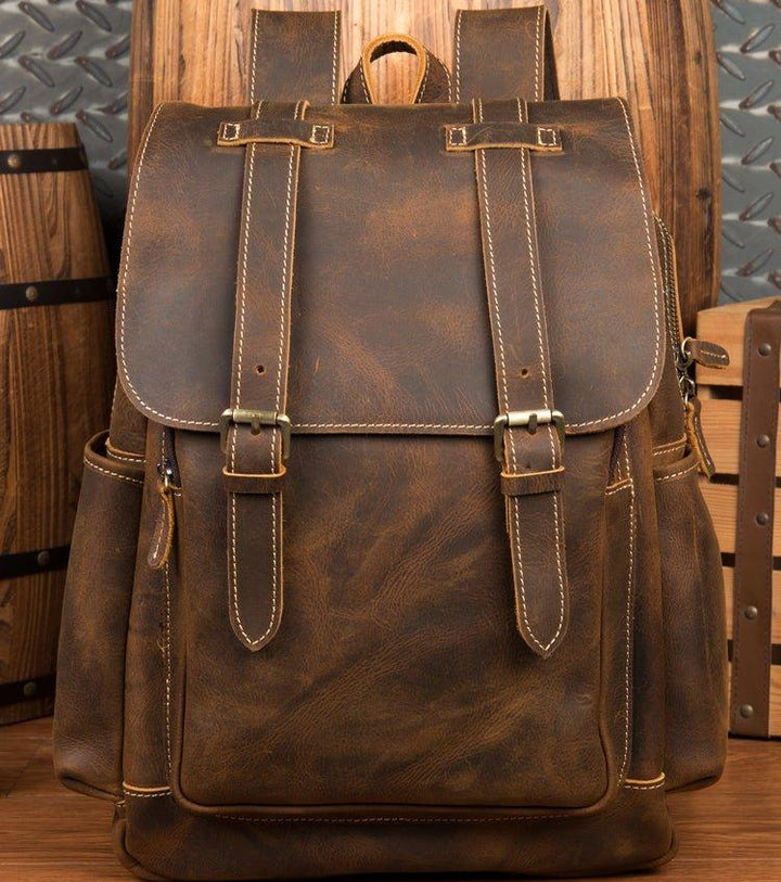 VAAGOON UNISEX LEATHER BACKPACK VGN6757