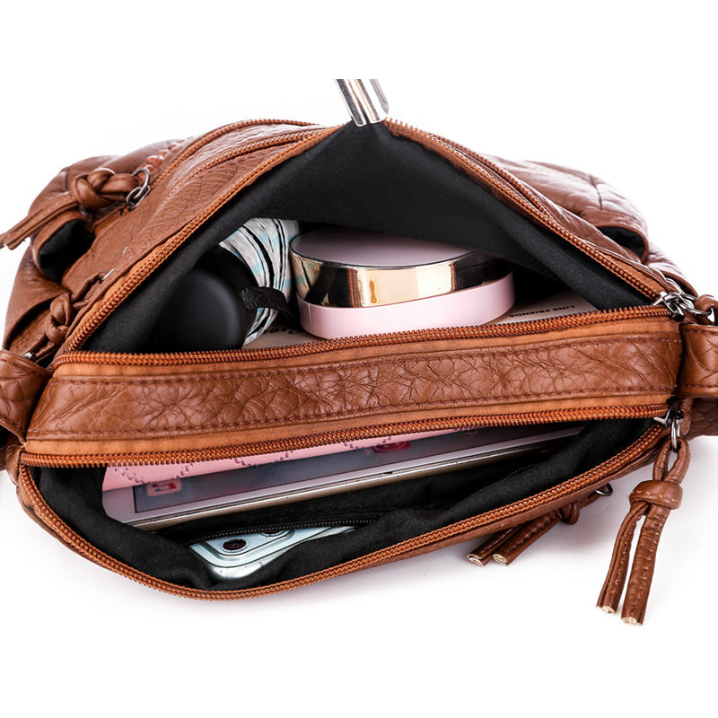 Daily Soft Leather Crossbody Bag