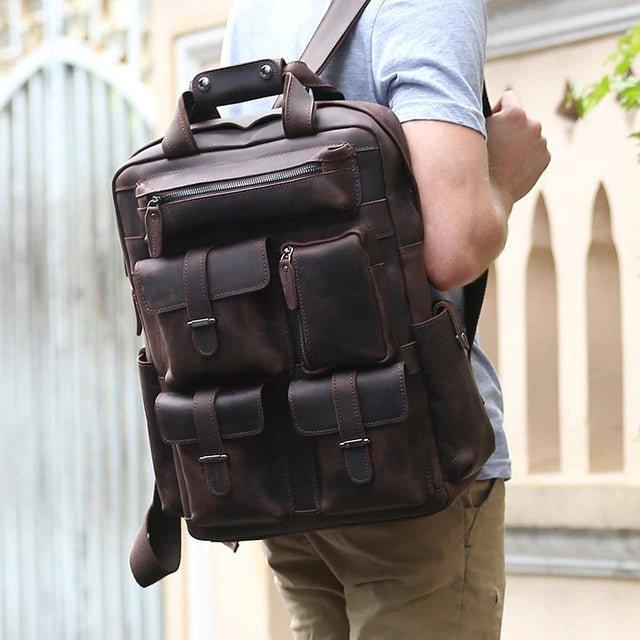 VAAGOON UNISEX LEATHER BACKPACK VGN6774