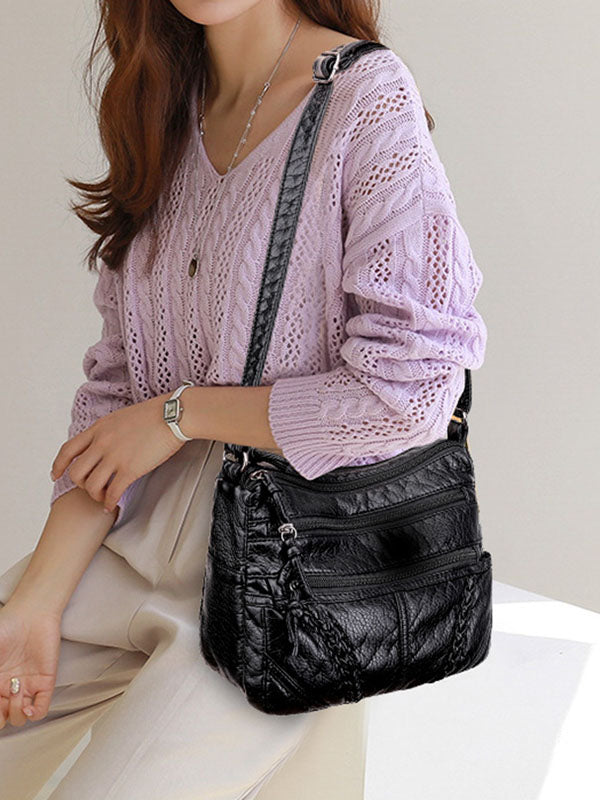 Daily Soft Leather Crossbody Bag
