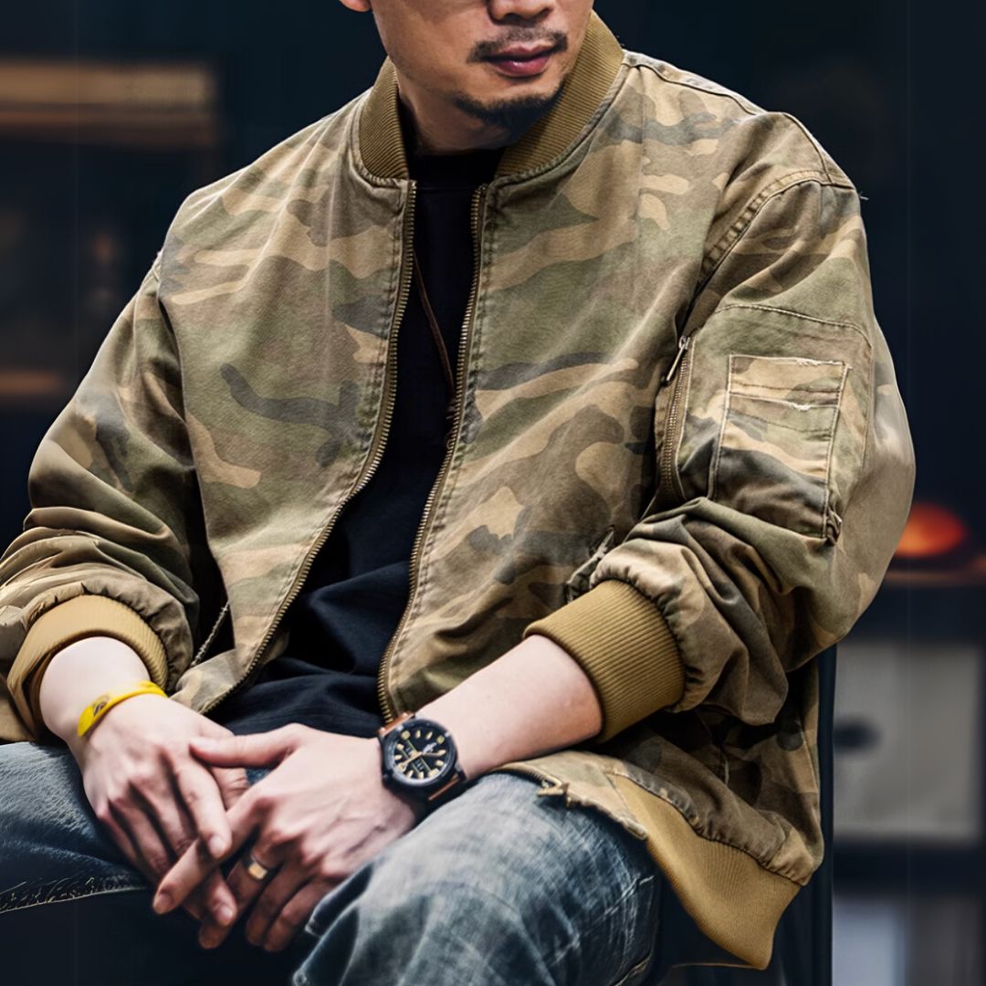 VAAGOON CAMOUFLAGE BOMBER JACKET