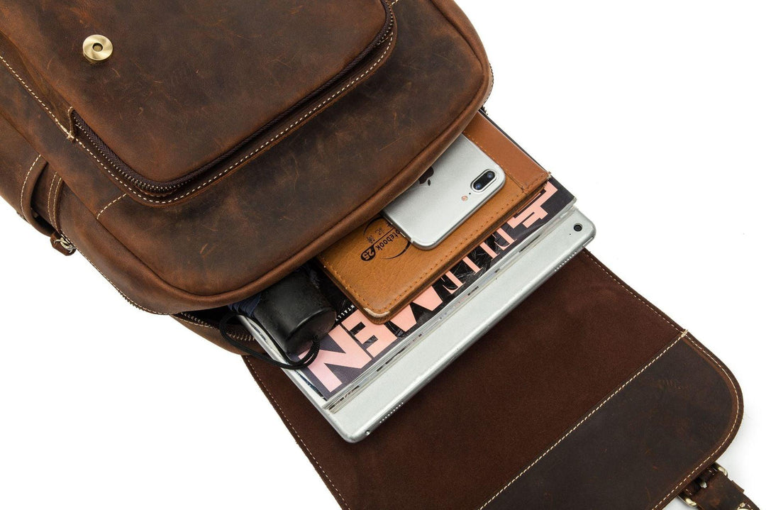 VAAGOON UNISEX LEATHER BACKPACK VGN6757