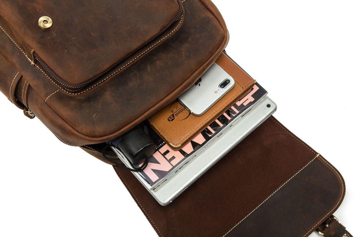 VAAGOON UNISEX LEATHER BACKPACK VGN6757