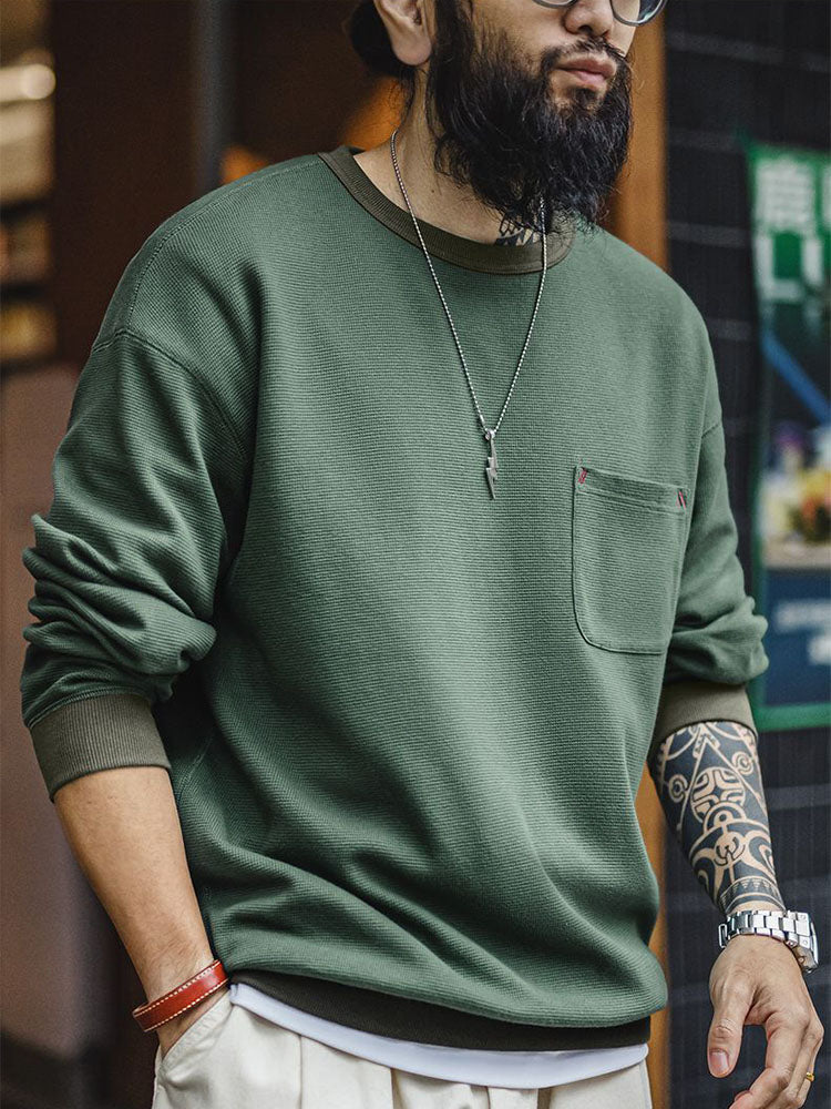 Vaagoon Waffle Pocket Sweater