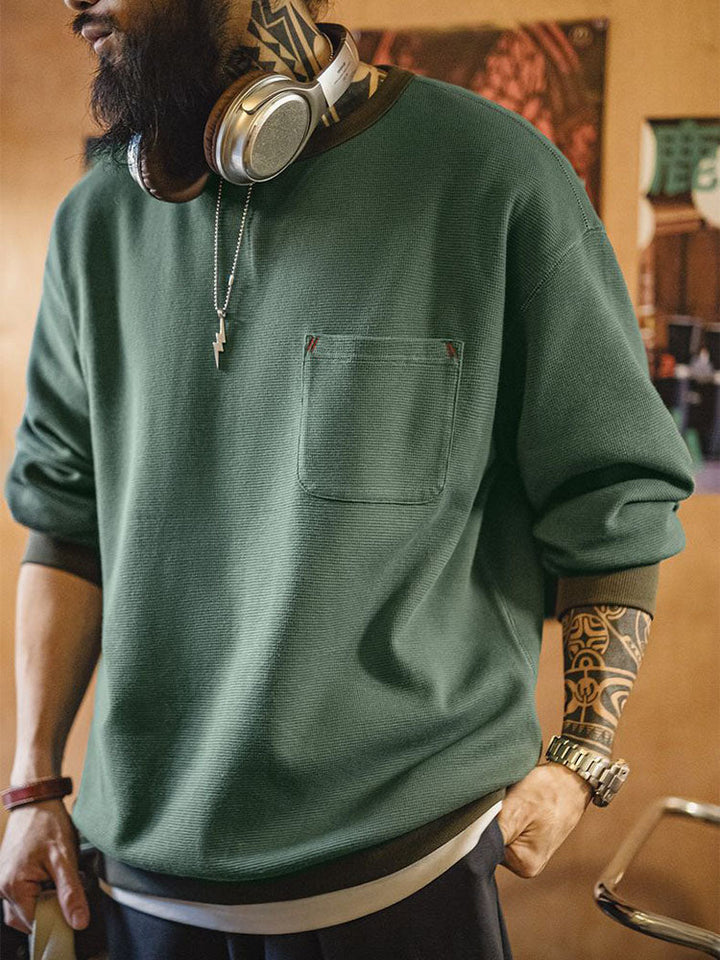 Vaagoon Waffle Pocket Sweater