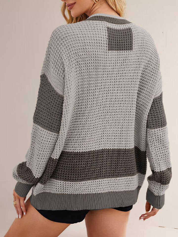 Vaagoon Urban Contrast V Neck Cardigan