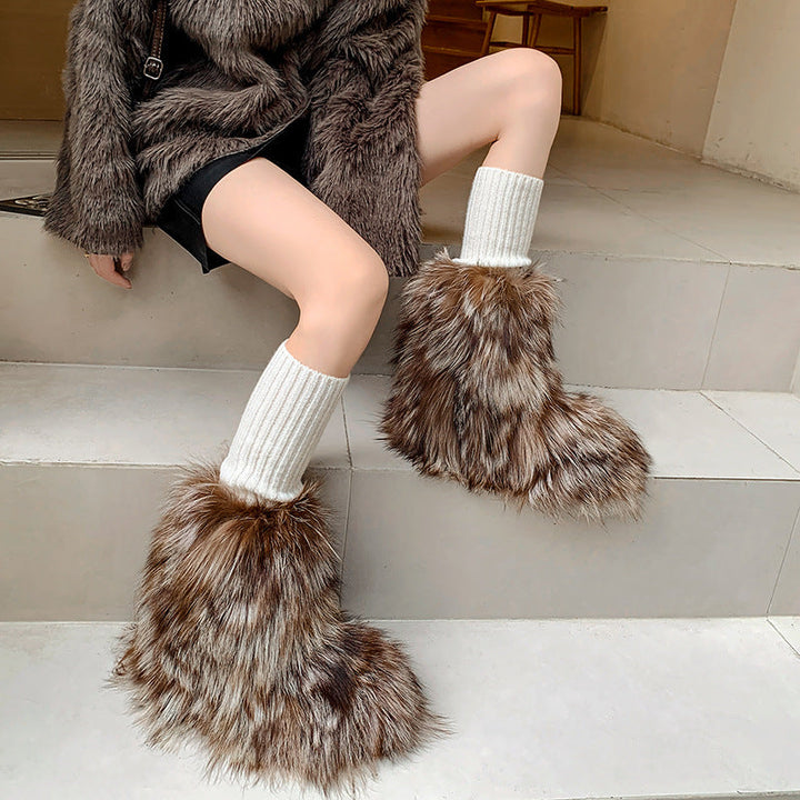 Vaagoon Arctic Fox Fur Boots
