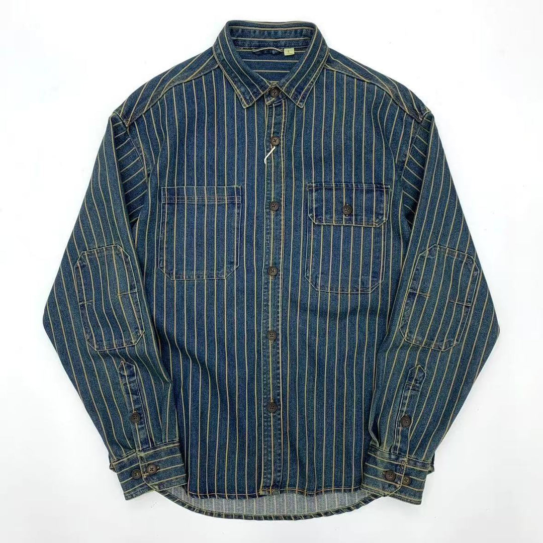 Vaagoon Blue Grid Retro Fit Shirt