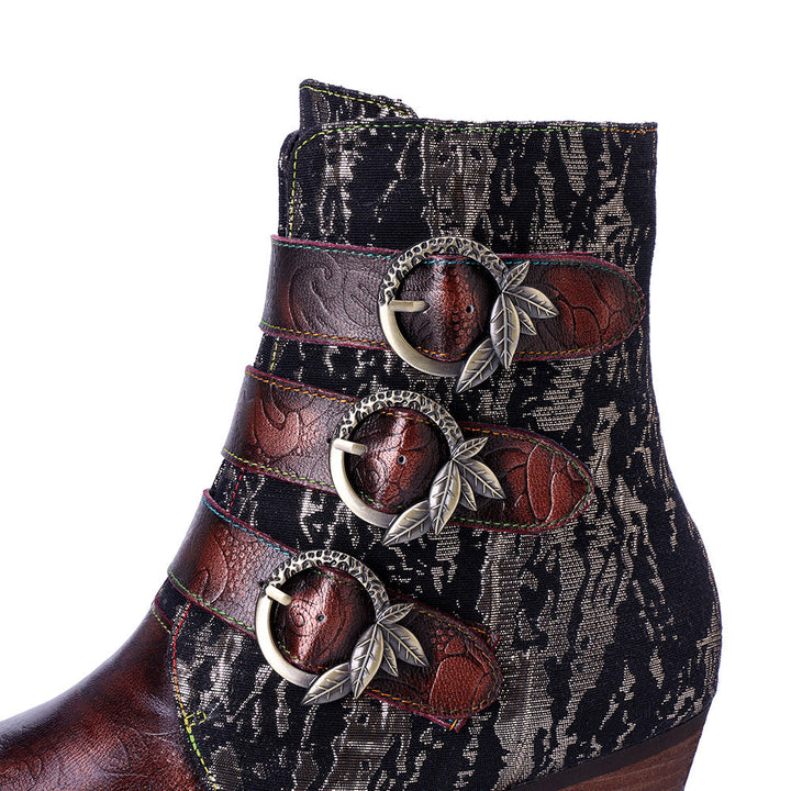 Vaagoon RetroBronze Sheepskin Western Boots