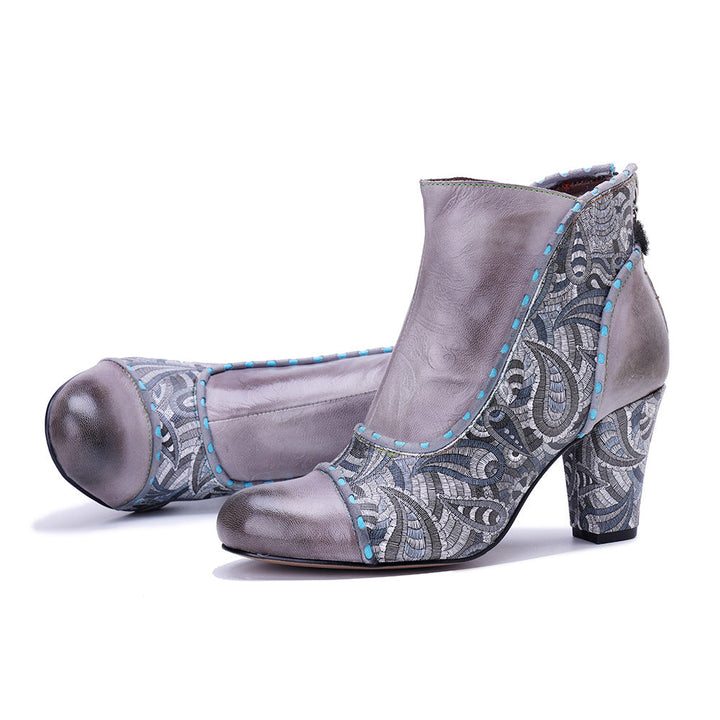 Vaagoon EthnoCharm Patchwork Leather Boot