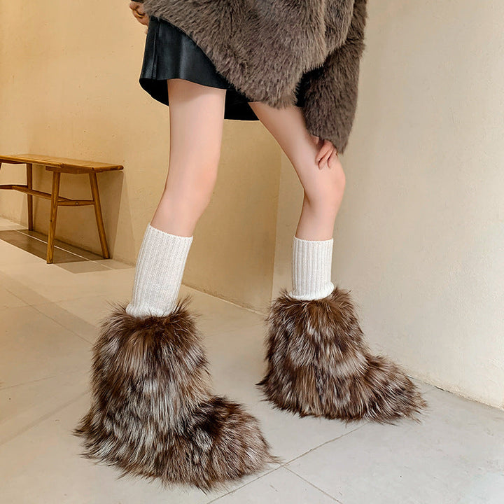 Vaagoon Arctic Fox Fur Boots