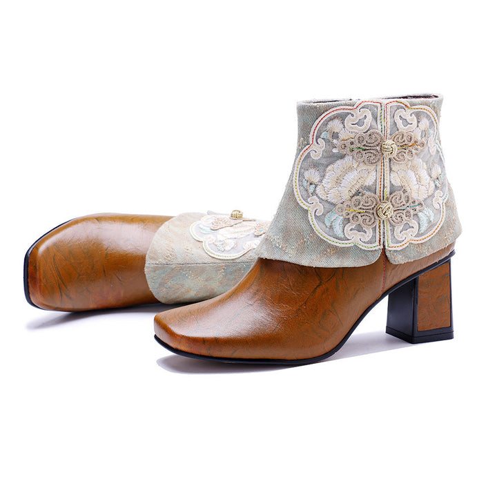 Vaagoon RetroBuckle Sheepskin Fashion Boots