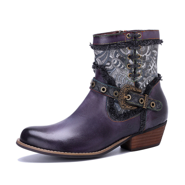 Vaagoon Indigo West Patchwork Cowboy Boot