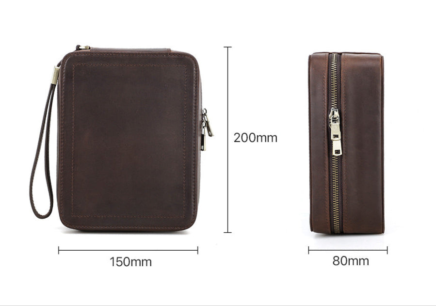 Vaagoon Dual Vault Leather Watch & Glasses Case