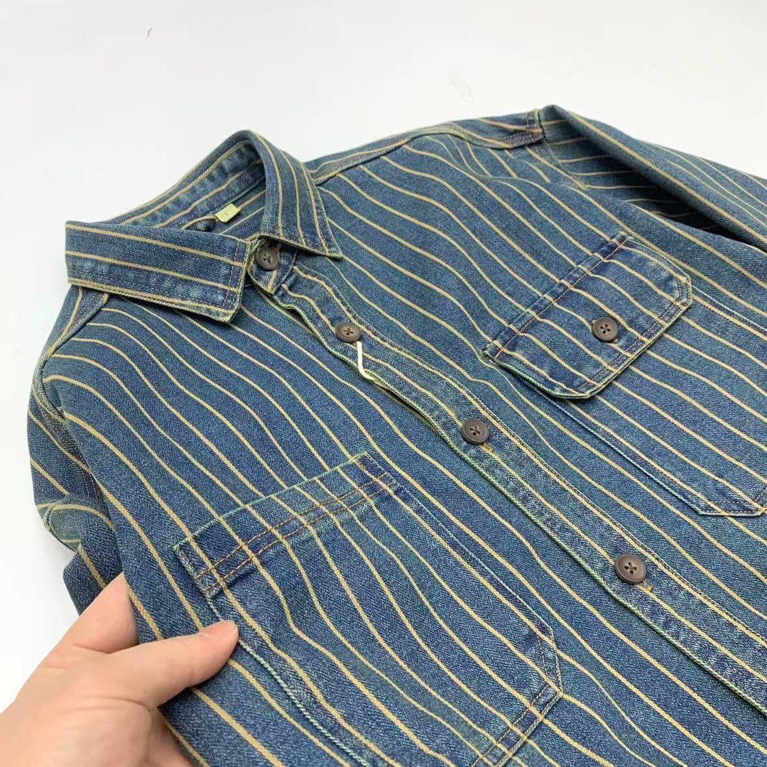 Vaagoon Blue Grid Retro Fit Shirt