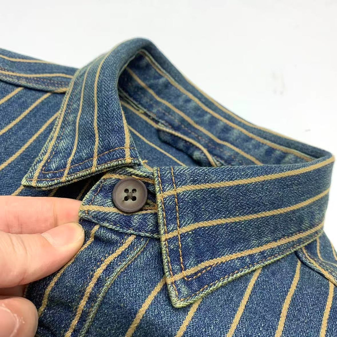 Vaagoon Blue Grid Retro Fit Shirt