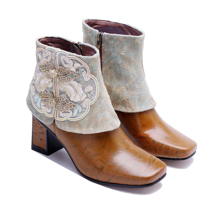 Vaagoon RetroBuckle Sheepskin Fashion Boots