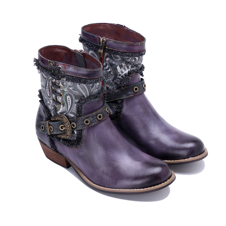 Vaagoon Indigo West Patchwork Cowboy Boot