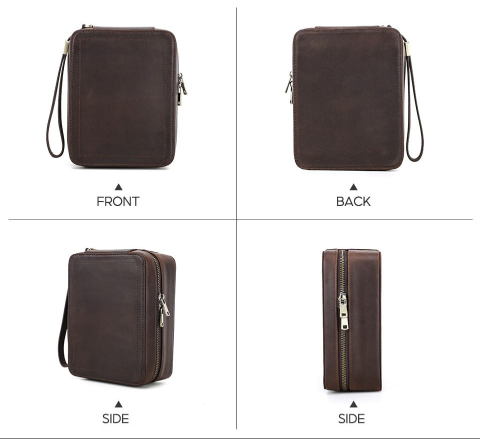 Vaagoon Dual Vault Leather Watch & Glasses Case